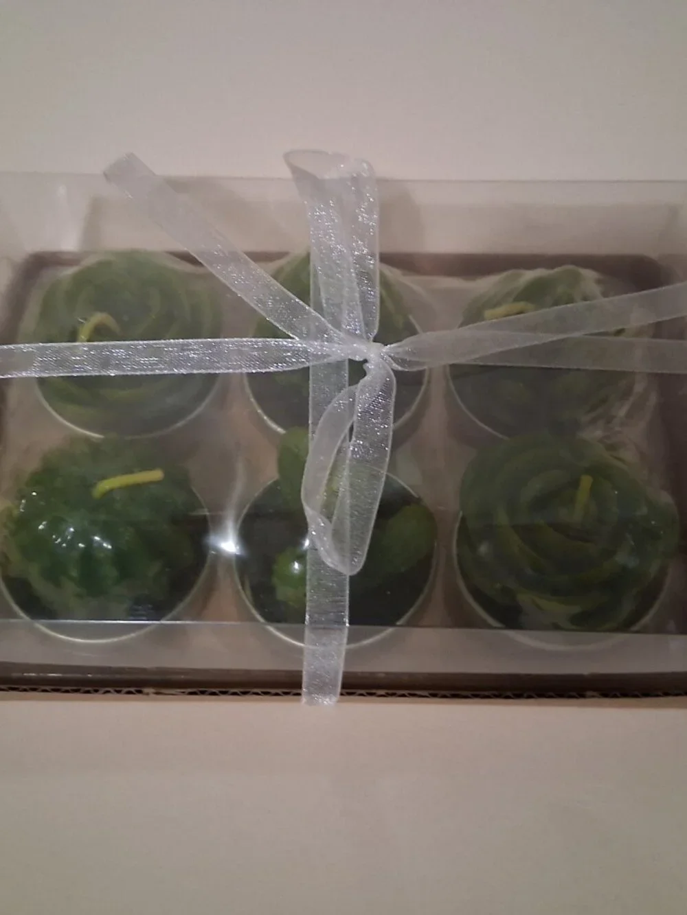 Cactus Tealight Candles, 2 sets of 6 unique styles, 1 set in box, 1 not in box